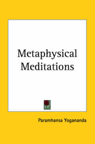 Cover of Metaphysical Meditations (1932)