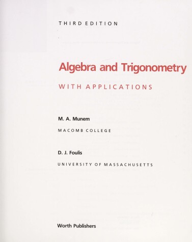 Book cover for Algebra & Trig