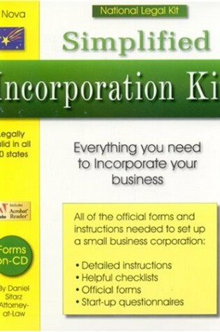 Cover of Simplified Incorporation Kit