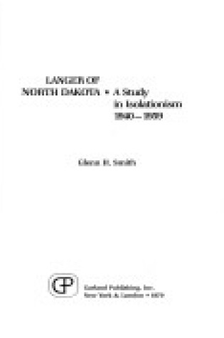 Cover of Langer North Dakota