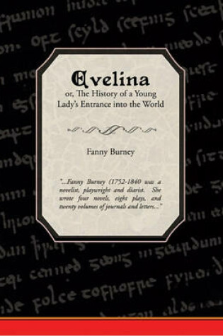 Cover of Evelina, Or, the History of a Young Lady's Entrance Into the World (eBook)