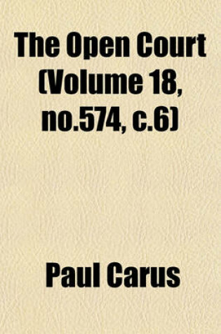 Cover of The Open Court (Volume 18, No.574, C.6)