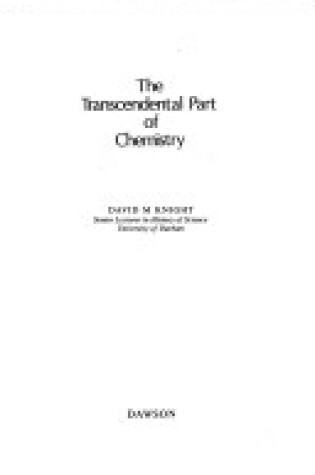 Cover of The Transcendental Part of Chemistry
