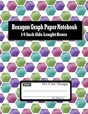 Book cover for Hexagonal Graph Paper Notebook; 1/4 Inch Side Length Hexes