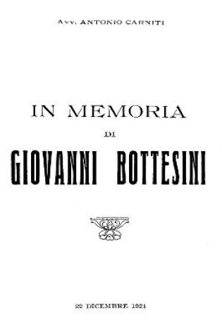 Cover of In Memoria di Giovanni Bottesini