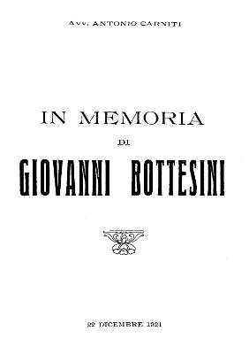 Book cover for In Memoria di Giovanni Bottesini