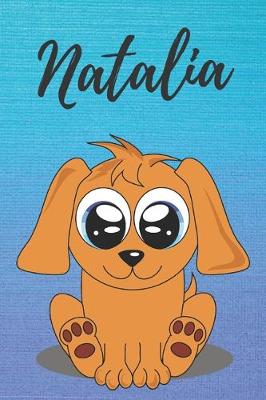 Book cover for Natalia dog coloring book / notebook / journal / diary