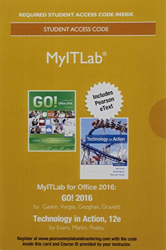 Book cover for Mylab It 2016 with Pearson Etext -- Access Card -- For Go! 2016 with Technology in Action 12e