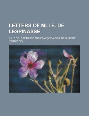 Book cover for Letters of Mlle. de Lespinasse