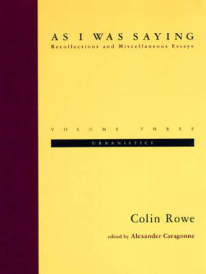 Book cover for As I Was Saying