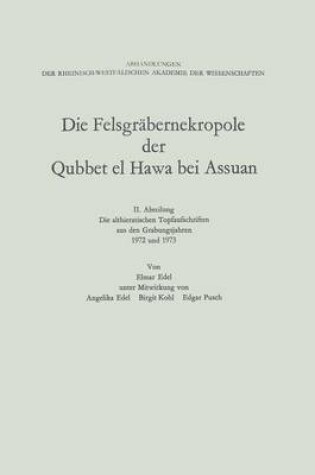 Cover of Die Felsgrabernekropole Der Qubbet El Hawa Bei Assuan