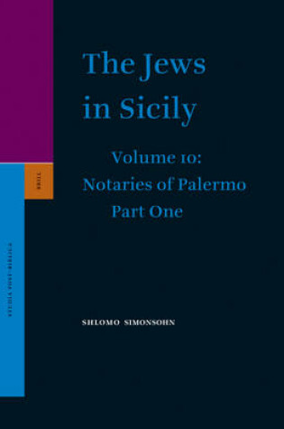 Cover of The Jews in Sicily, Volume 11 Notaries of Palermo