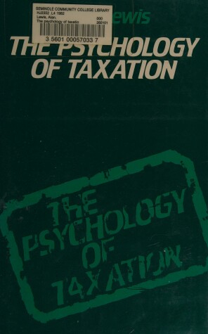 Book cover for The Psychology of Taxation