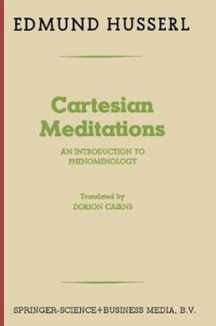 Cover of Cartesian Meditations