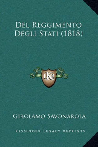 Cover of del Reggimento Degli Stati (1818)
