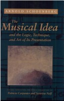 Book cover for The Musical Idea and the Logic, Technique, and Art of its Presentation