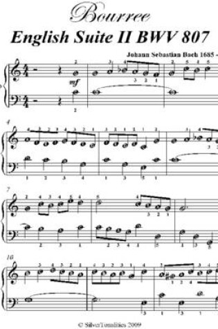 Cover of Bourree II English Suite II BWV 807 Easy Piano Sheet Music