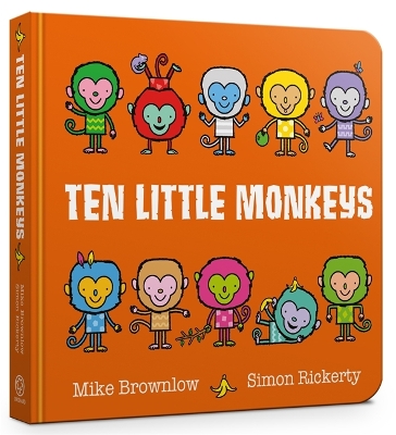 Book cover for Ten Little Monkeys Board Book