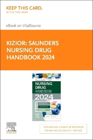 Cover of Saunders Nursing Drug Handbook 2024-Elsevier E-Book on Vitalsource (Retail Access Card)