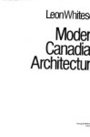 Cover of Modern Canadian Architecture