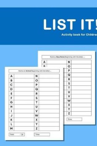 Cover of List it! Activity Book For Children