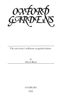 Book cover for Oxford Gardens