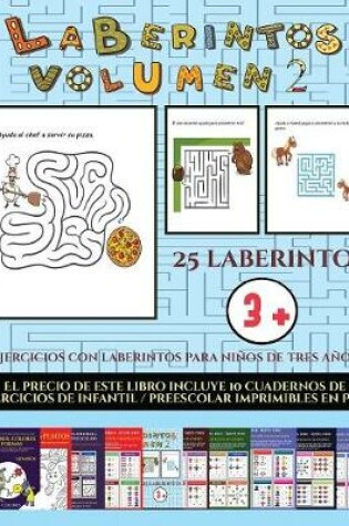 Cover of Ejercicios con laberintos para niños de tres años (Laberintos - Volumen 2)
