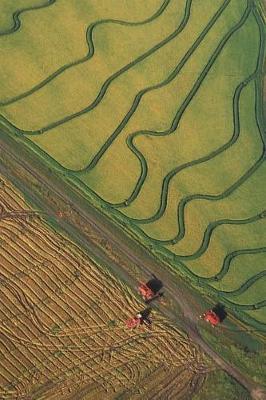 Book cover for Farm Journal Rice Fields Harvest Aerial Shot