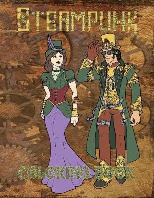 Book cover for Steampunk Coloring Book