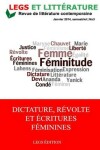 Book cover for Dictature, Revolte et Ecritures feminines