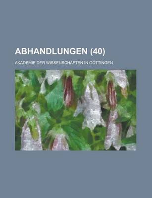 Book cover for Abhandlungen (40)