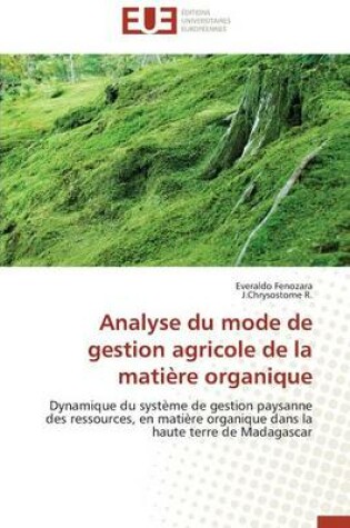 Cover of Analyse Du Mode de Gestion Agricole de la Matière Organique