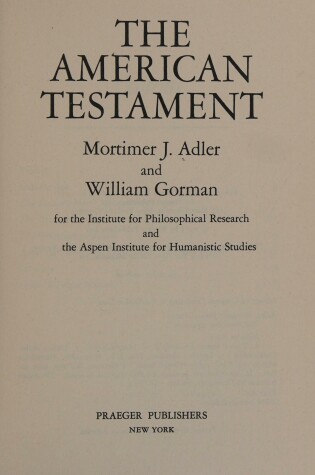 Cover of The American Testament