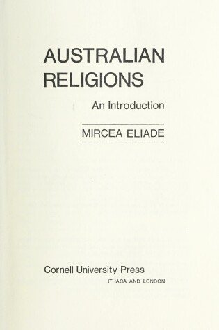 Cover of Australian Religions