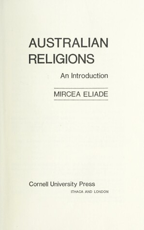 Cover of Australian Religions