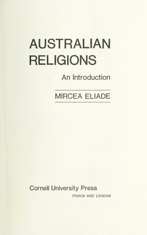 Book cover for Australian Religions