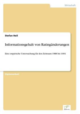 Book cover for Informationsgehalt von Ratingänderungen