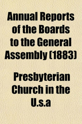 Cover of Annual Reports of the Boards to the General Assembly (1883)