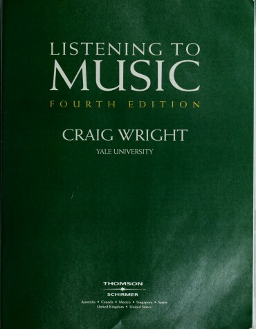 Book cover for IE-Listening Music W/CD 4e