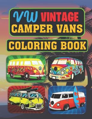 Book cover for VW's Vintage camper vans Coloring Book