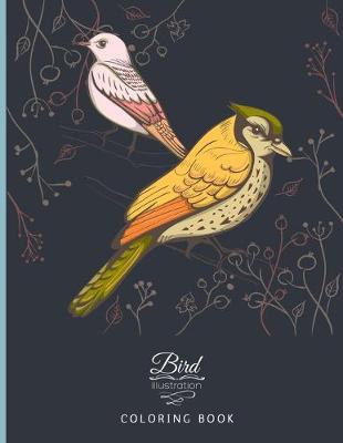 Book cover for Bird Illustration Coloring Book