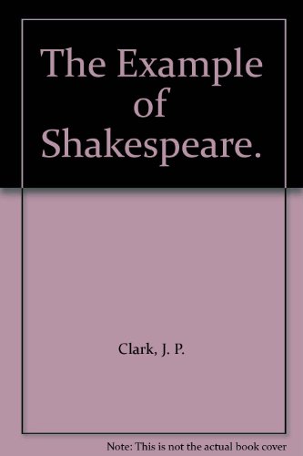 Book cover for The Example of Shakespeare