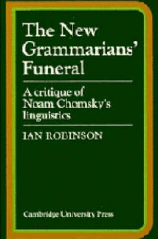 Cover of The New Grammarians' Funeral