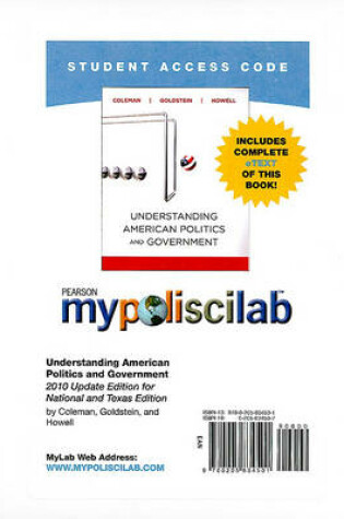 Cover of MyLab Political Science with Pearson eText -- Standalone Access Card -- for Understanding American Politics and Government, 2010 Update Edition (all versions)