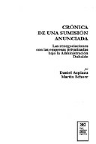 Cover of Cronica de Una Sumision Anunciada