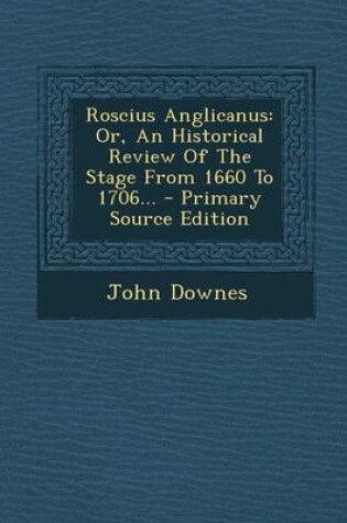 Cover of Roscius Anglicanus