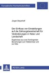 Book cover for Der Einfluss Von Einstellungen Auf Die Zahlungsbereitschaft Fuer Veraenderungen in Natur Und Landschaft