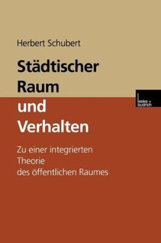 Cover of Städtischer Raum und Verhalten
