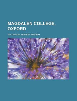 Book cover for Magdalen College, Oxford