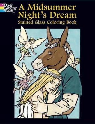 Book cover for A Midsummer Night's Dream Stained Glass Coloring Book